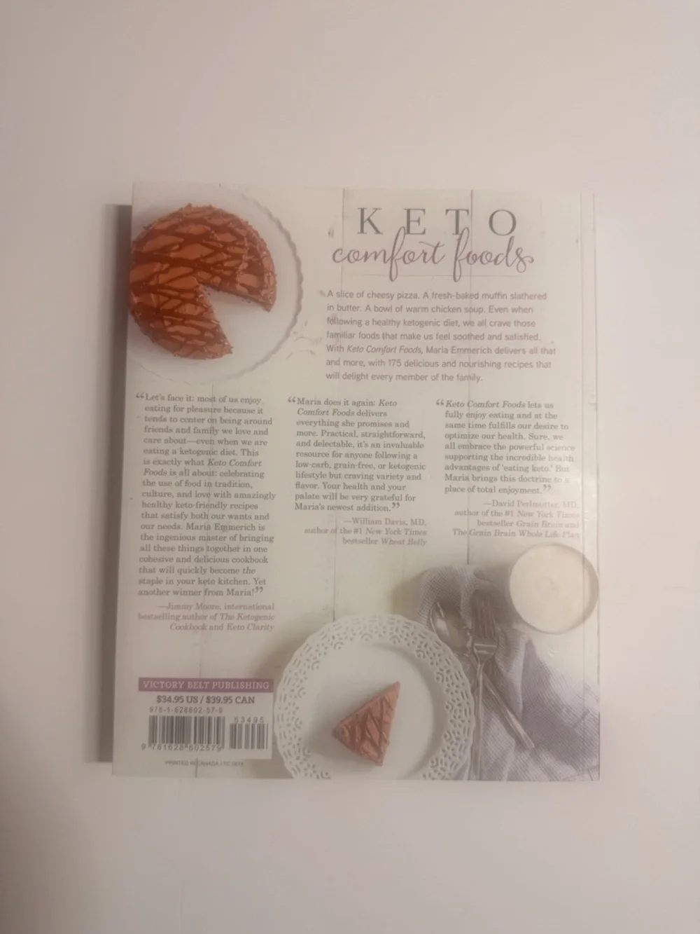 Keto Comfort Foods by Maria Emmerich Low-Carb Ketogenic Recipes Hardcover Illus